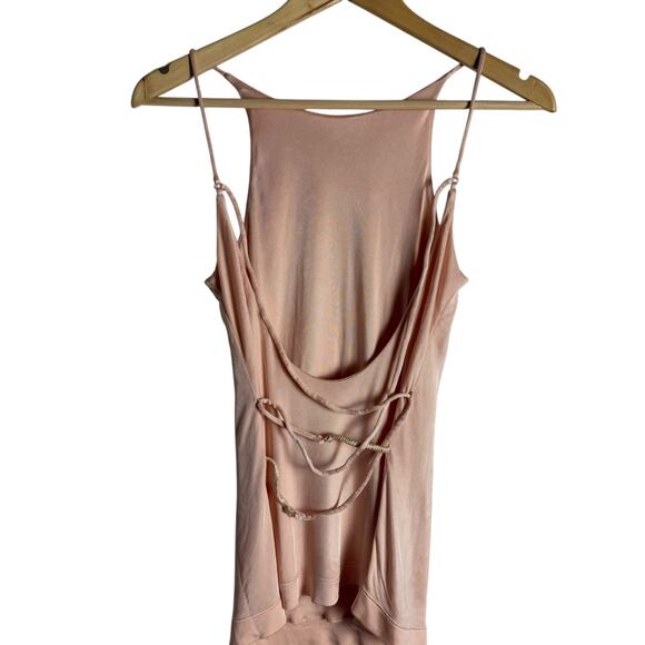 T by Alexander Wang Blush Pink Lace Up Back Sleeveless Camisole Top Size S - Picture 1 of 8
